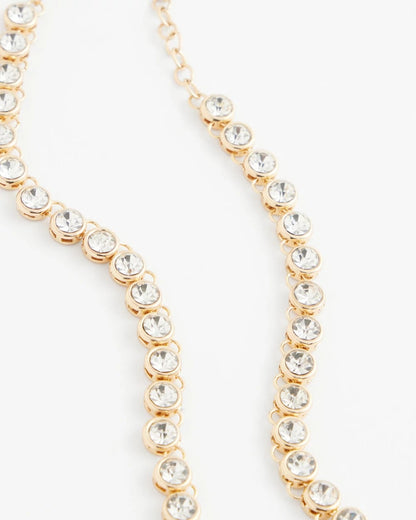 Chico's Goldtone Tennis Necklace Gold