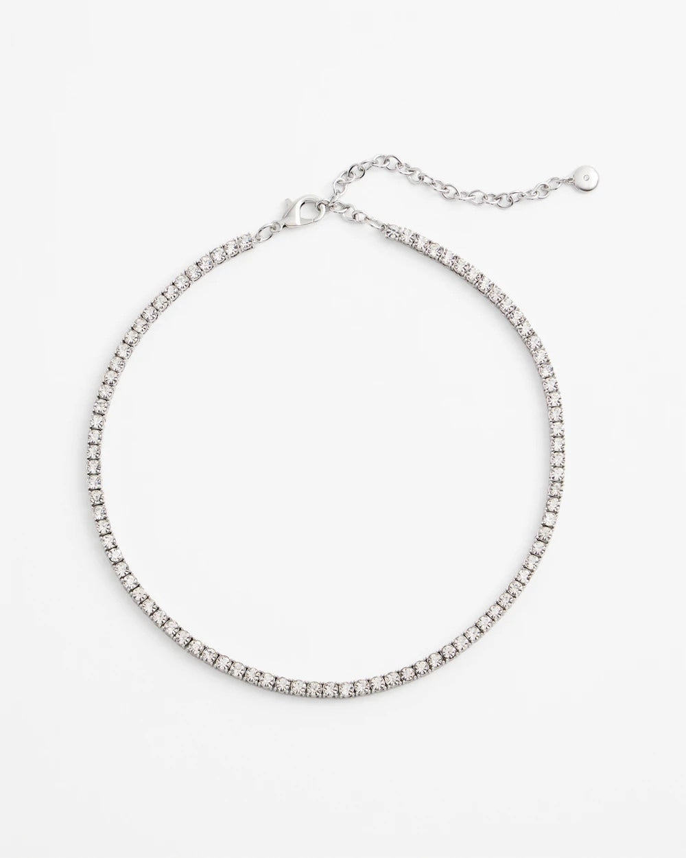 Chico's Silver Tennis Necklace Silver