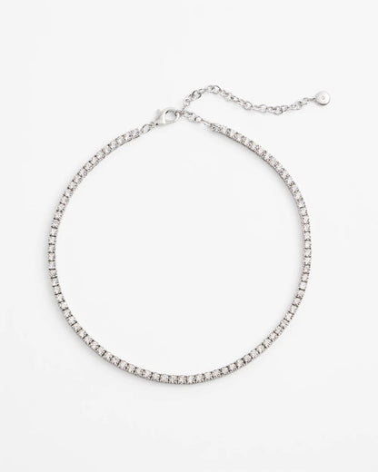 Chico's Silver Tennis Necklace Silver