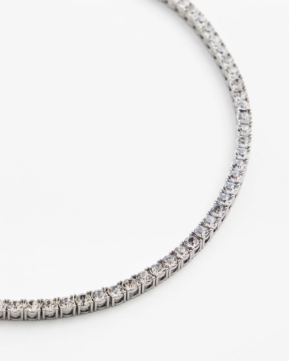 Chico's Silver Tennis Necklace Silver
