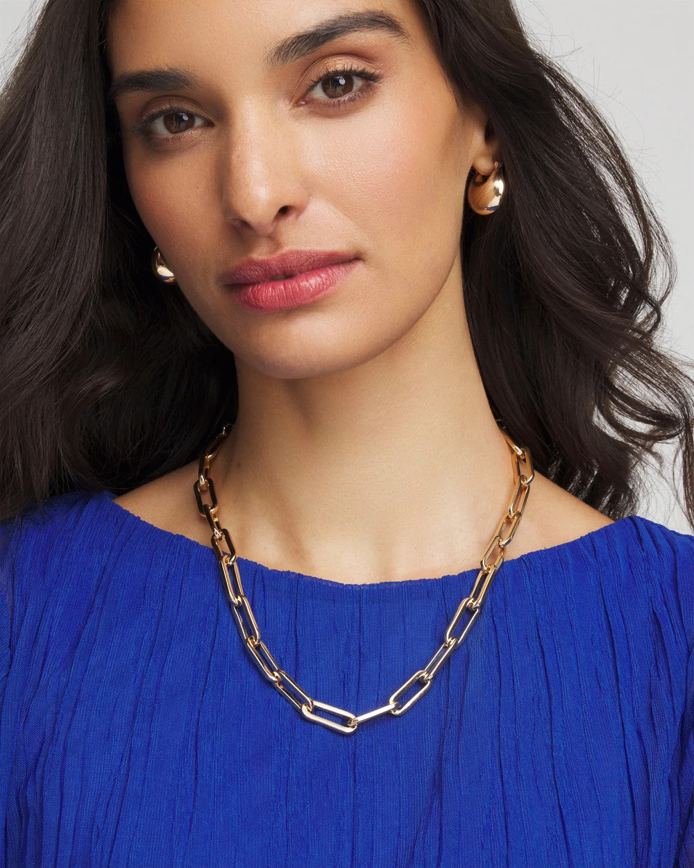 Chico's Convertible Three-Strand Chain Necklace Gold