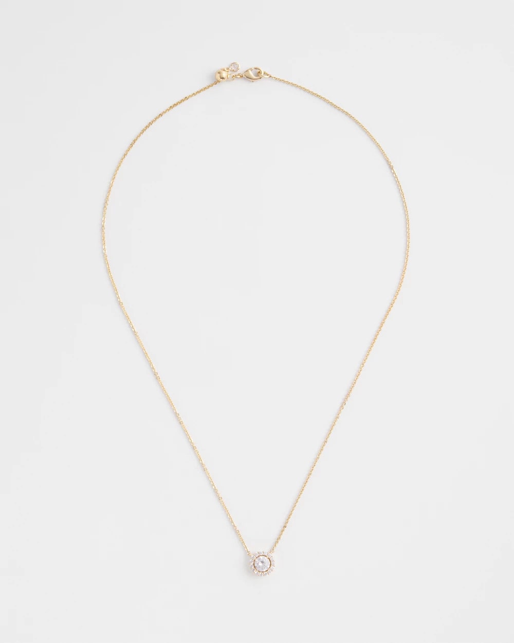 Chico's Gold Tone Drop Stone Necklace Gold