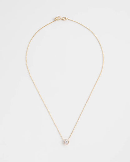 Chico's Gold Tone Drop Stone Necklace Gold