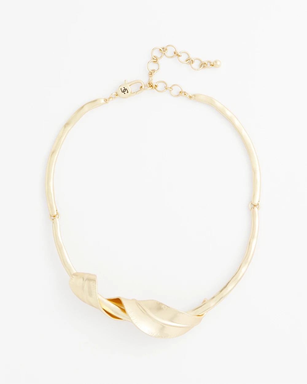 Chico's Golden Leafy Collar Necklace Gold