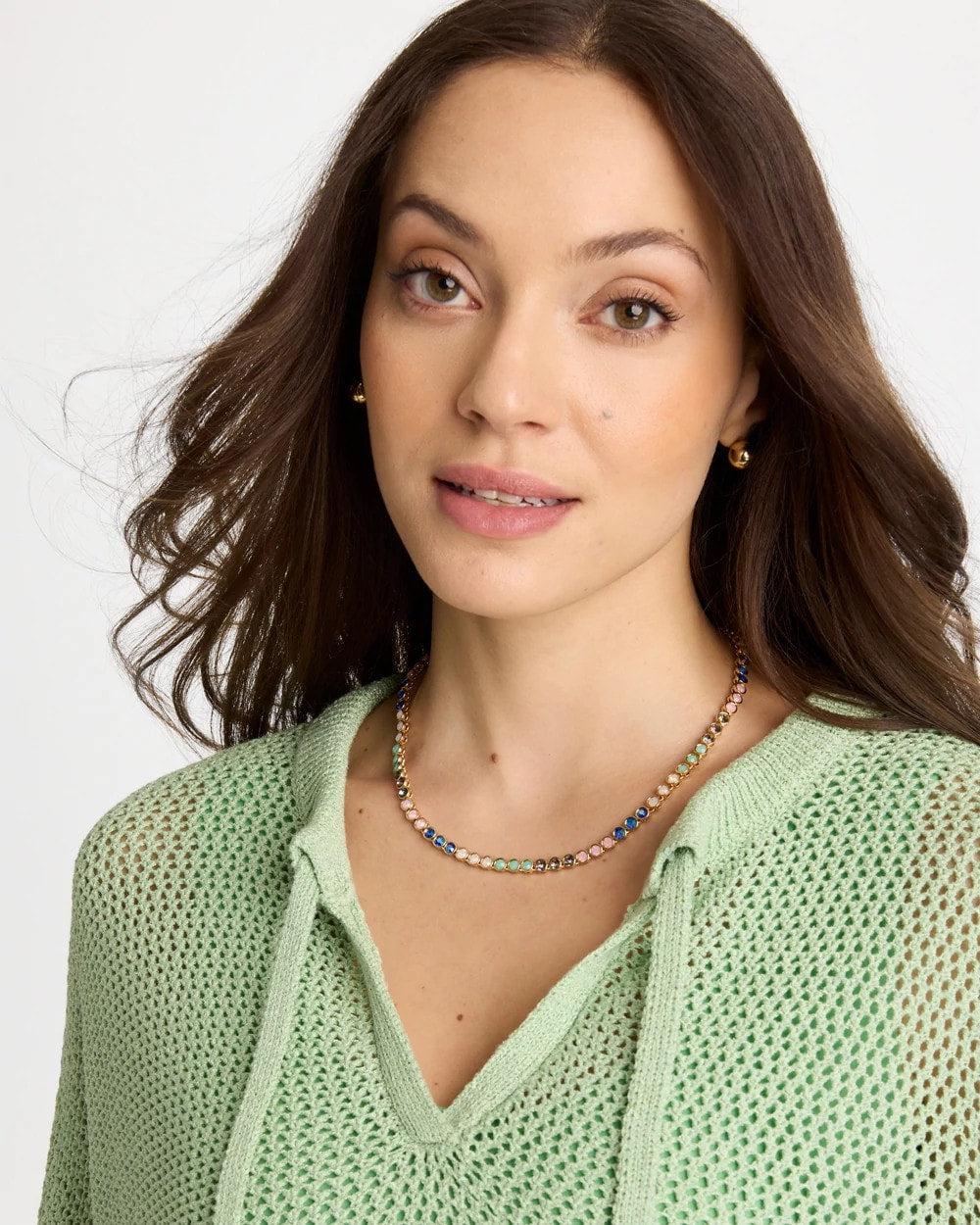 Chico's Tennis Necklace Multi