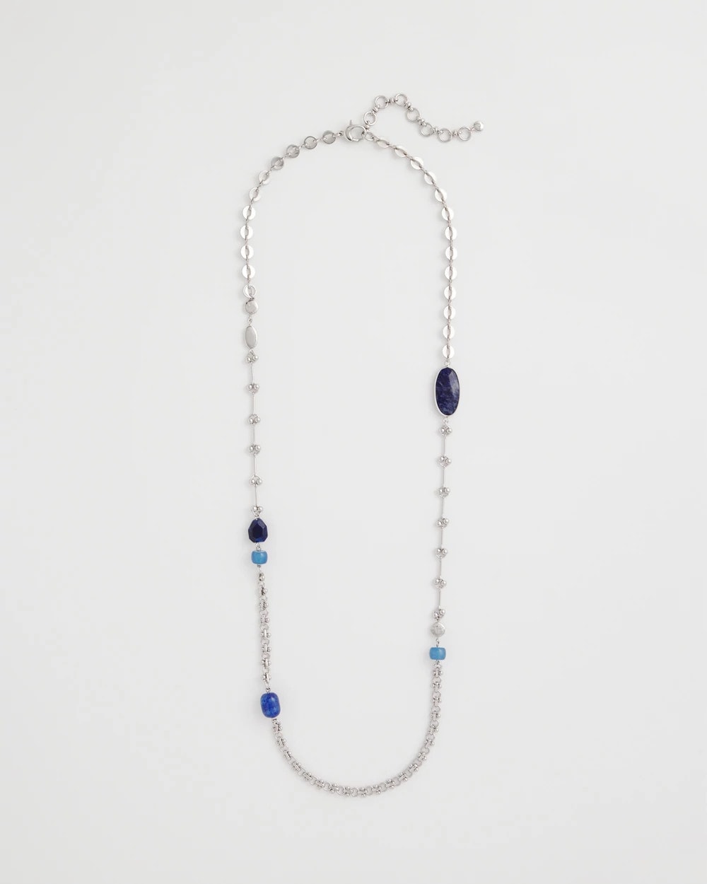 Chico's Blue Accent Long Single Strand Necklace Blue