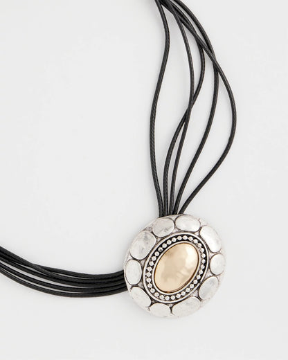 Chico's Mixed Metal Pendant Necklace Mixed Metals