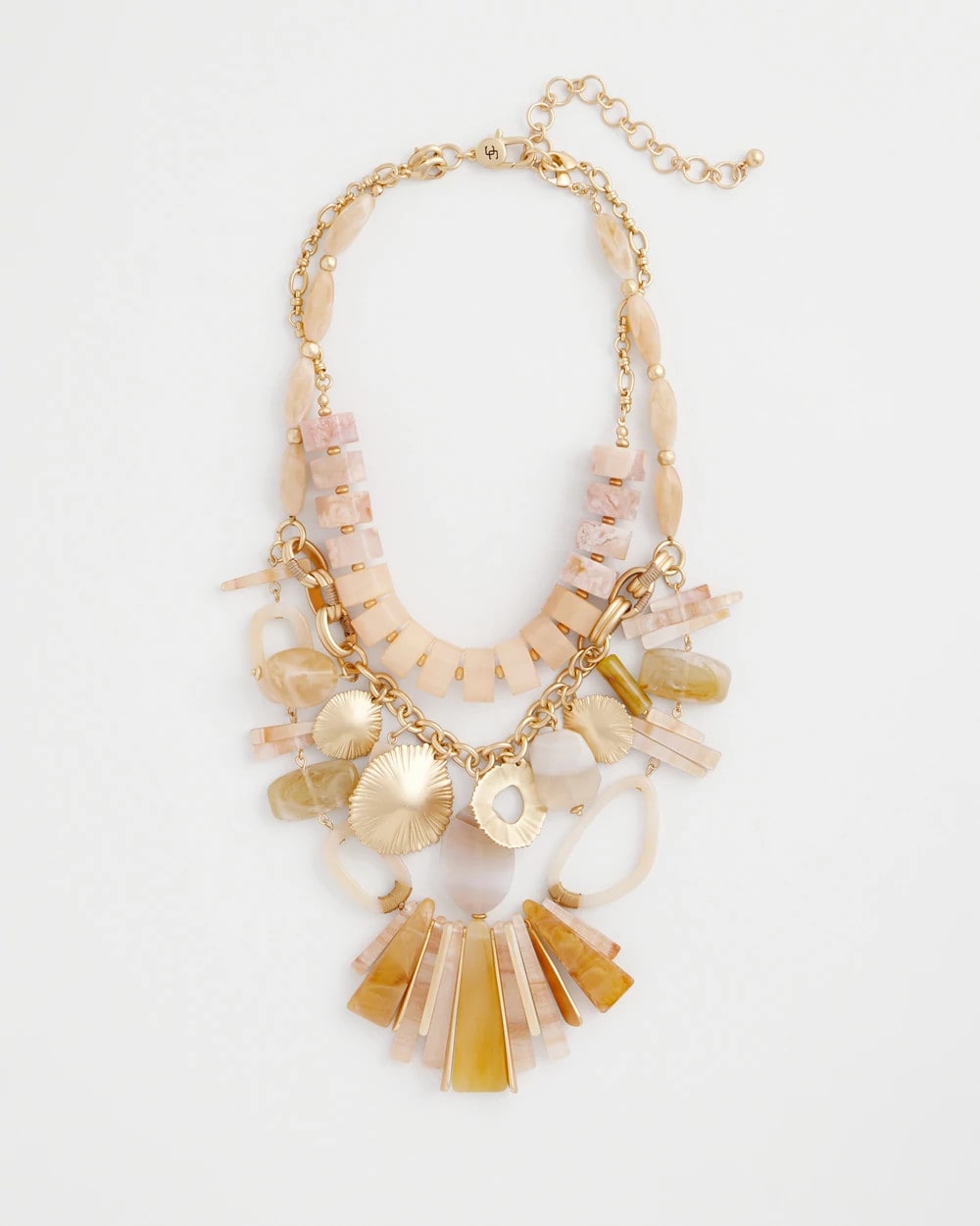Chico's Chico's Originals Neutral Stone Bib Necklace Neutral
