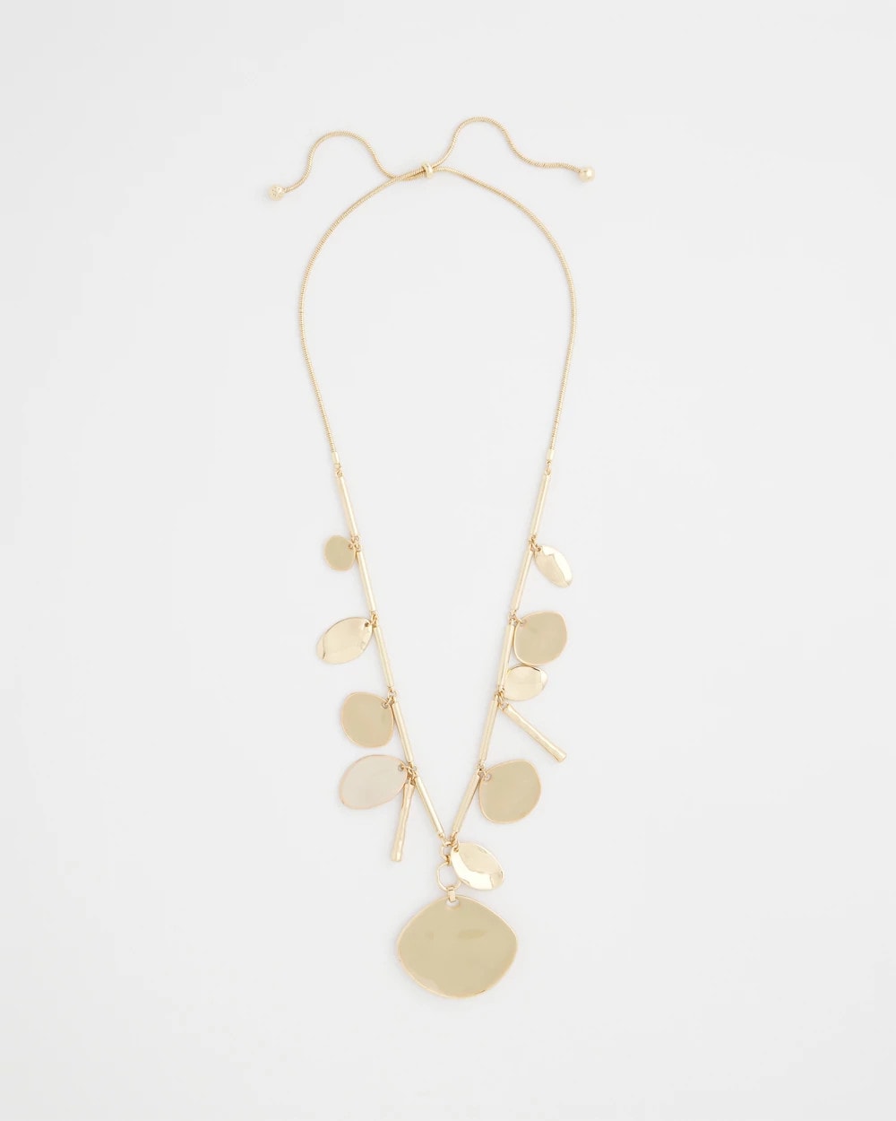 Chico's Gold Long Single Strand Necklace Gold