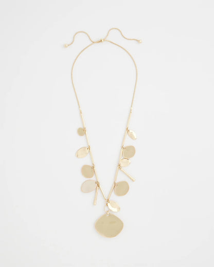 Chico's Gold Long Single Strand Necklace Gold