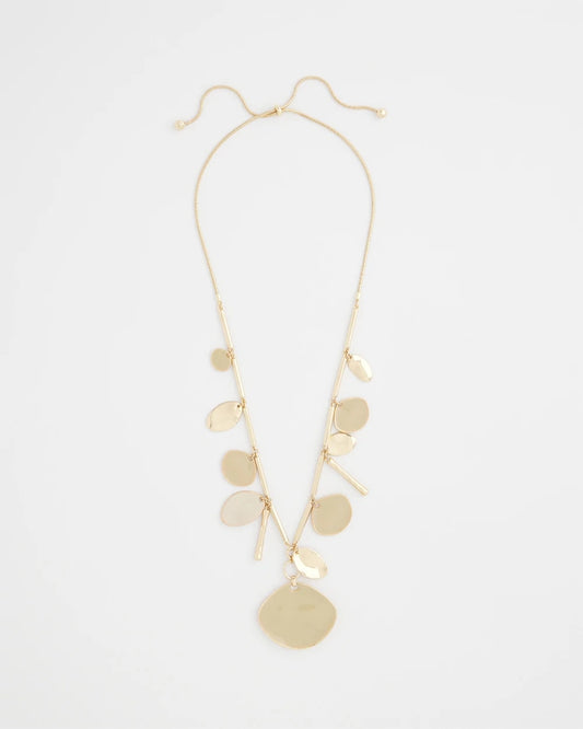 Chico's Gold Long Single Strand Necklace Gold