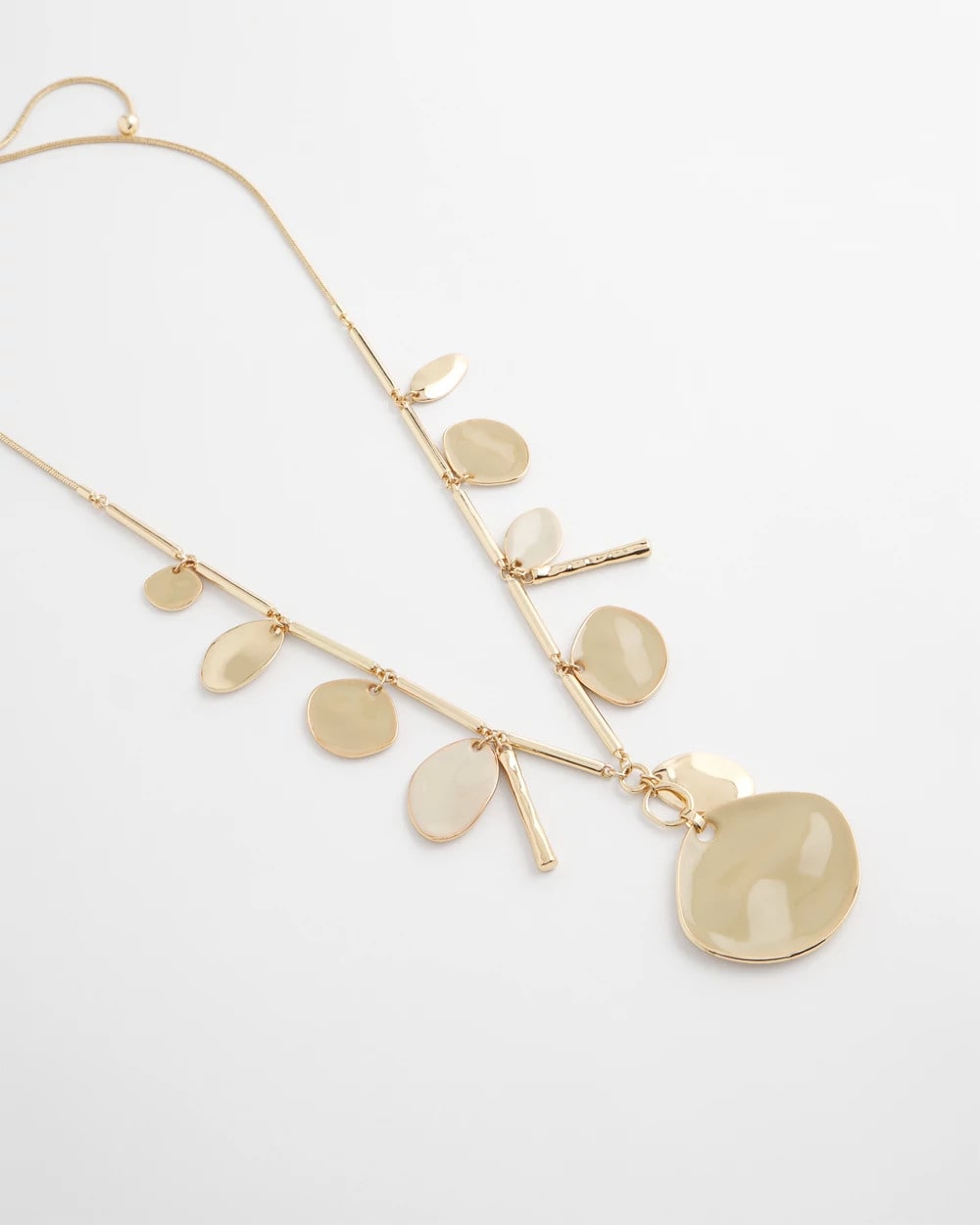 Chico's Gold Long Single Strand Necklace Gold