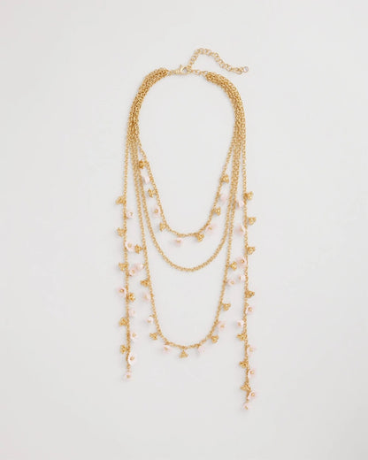 Chico's Pink Multi-Layer Necklace Pink