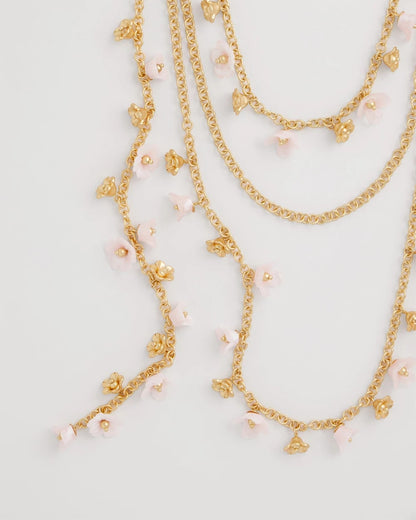 Chico's Pink Multi-Layer Necklace Pink