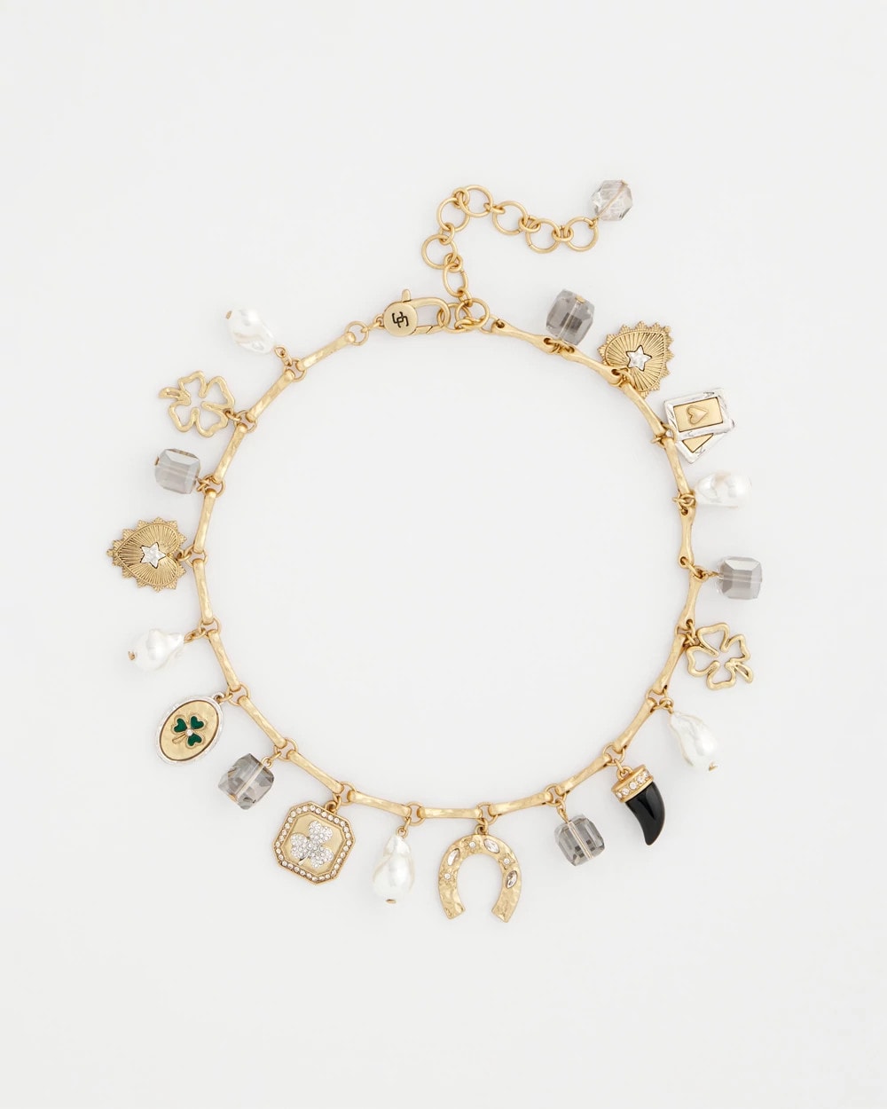 Chico's Lucky Charm Short Necklace Gold