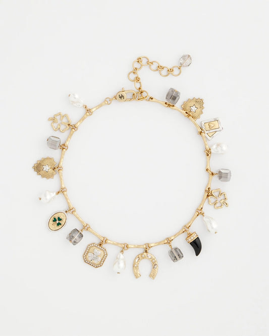 Chico's Lucky Charm Short Necklace Gold