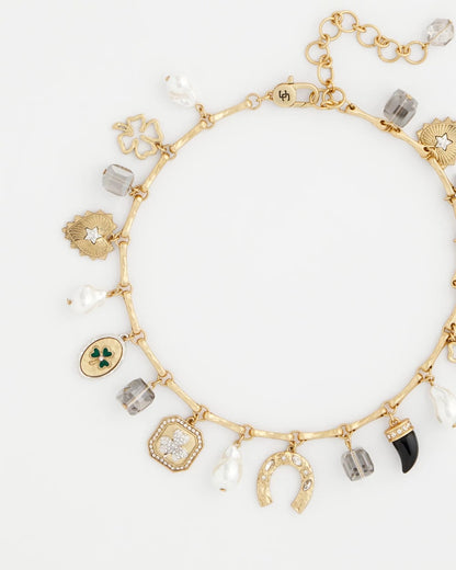 Chico's Lucky Charm Short Necklace Gold