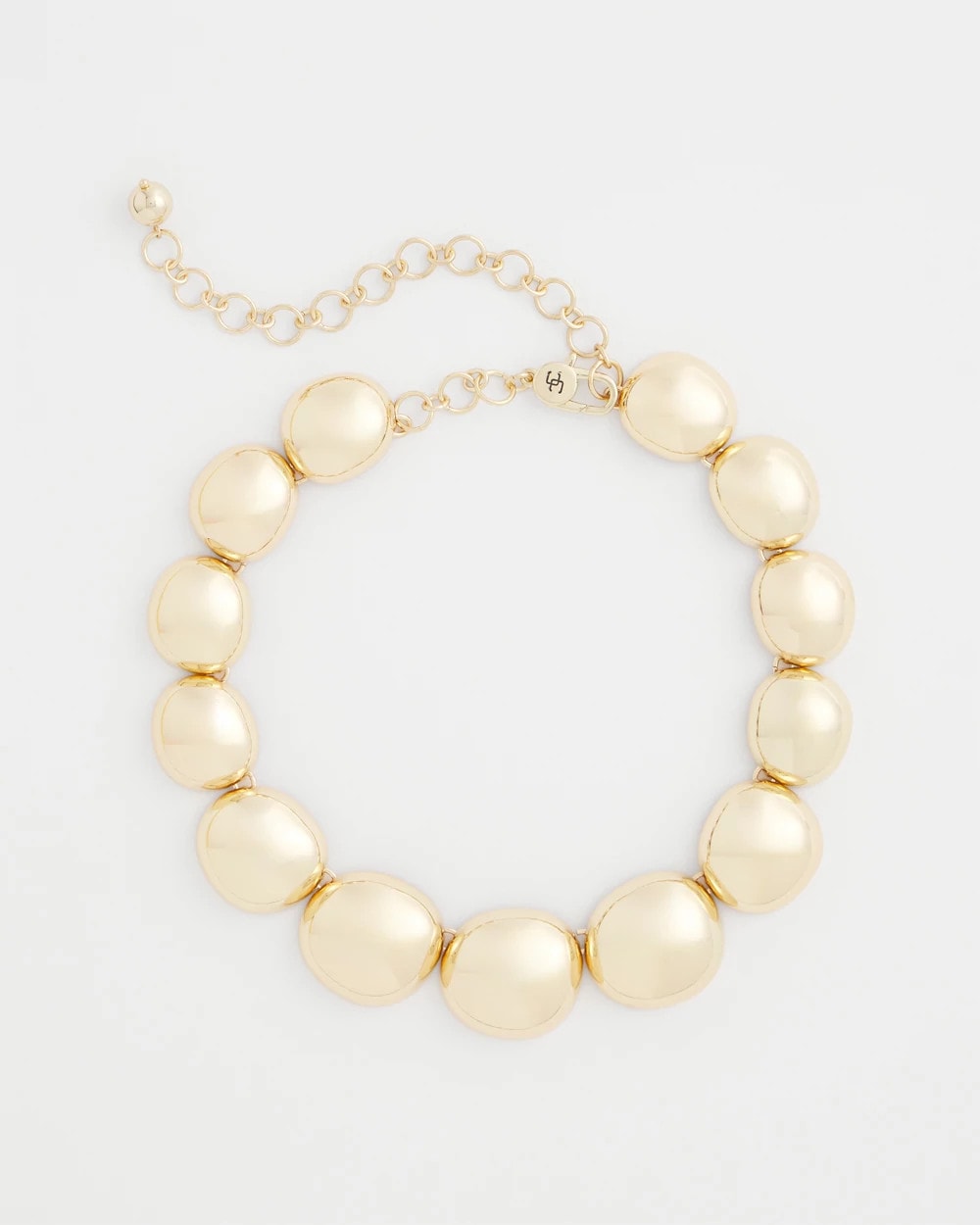 Chico's Gold Pebble Collar Necklace Gold