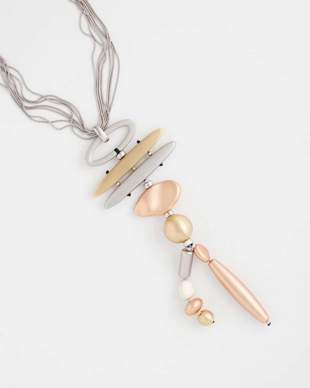 Chico's Mixed Metal Linear Necklace Mixed Metals