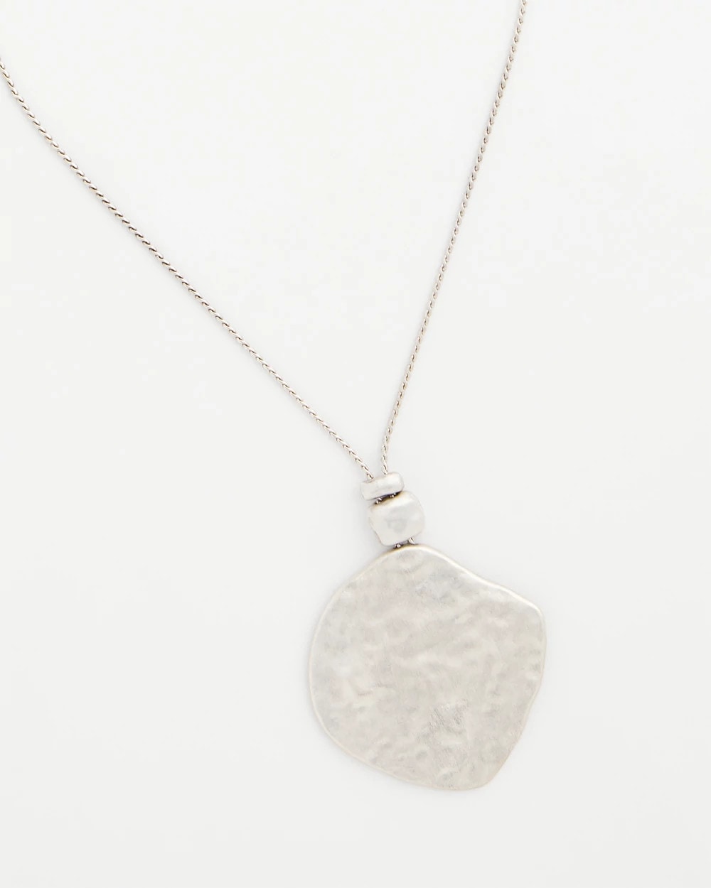 Chico's Short Silver Pendant Silver