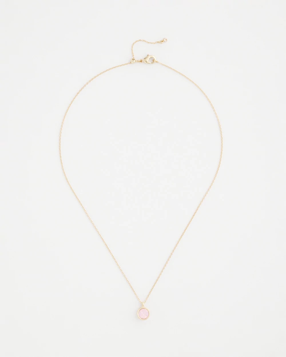 Chico's Pink Fine Single Strand Necklace Pink