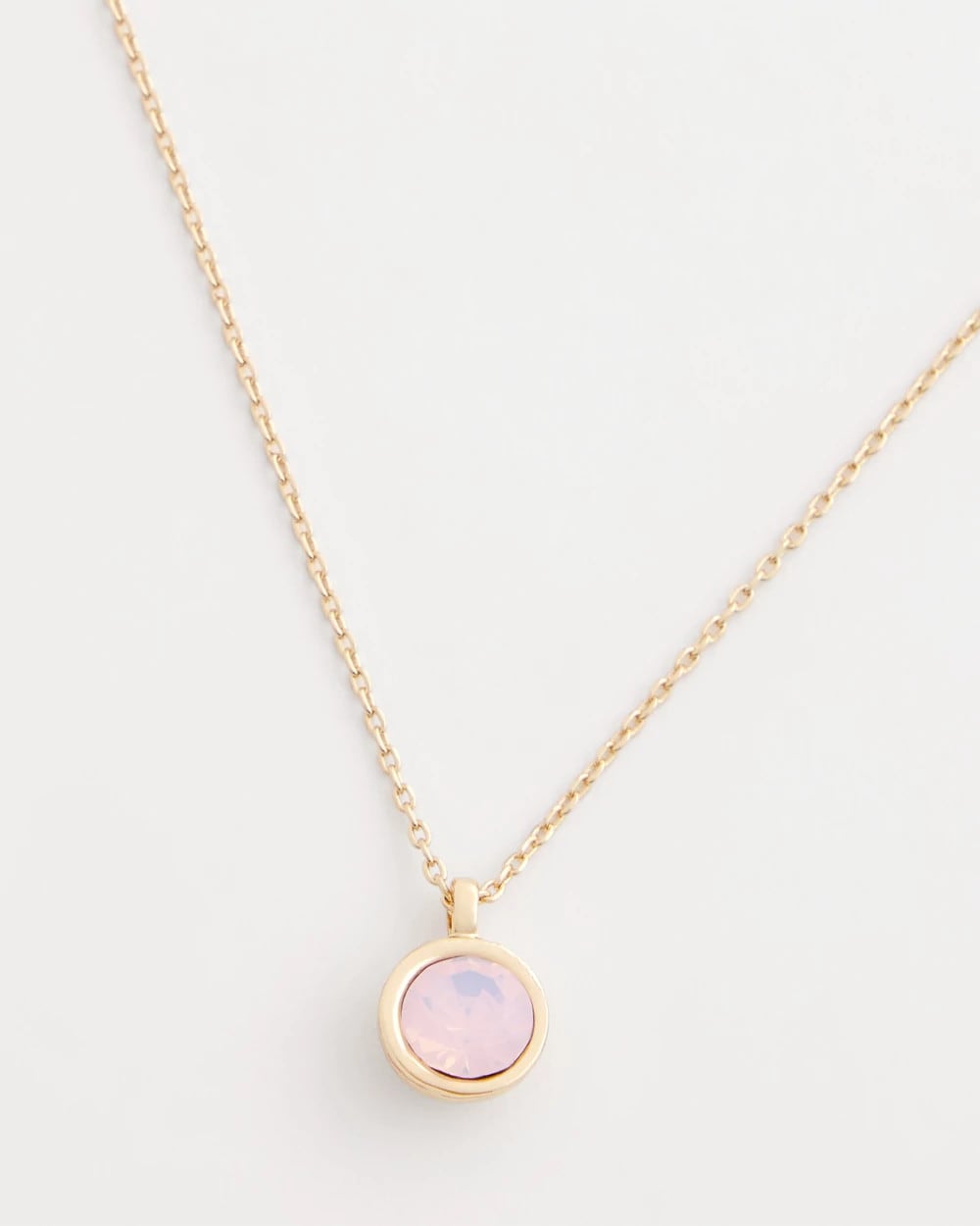Chico's Pink Fine Single Strand Necklace Pink