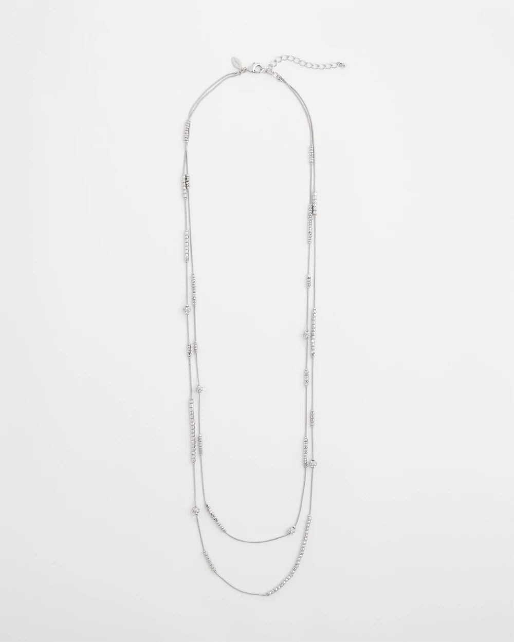 Chico's Hexie Multi-Strand Necklace Silver