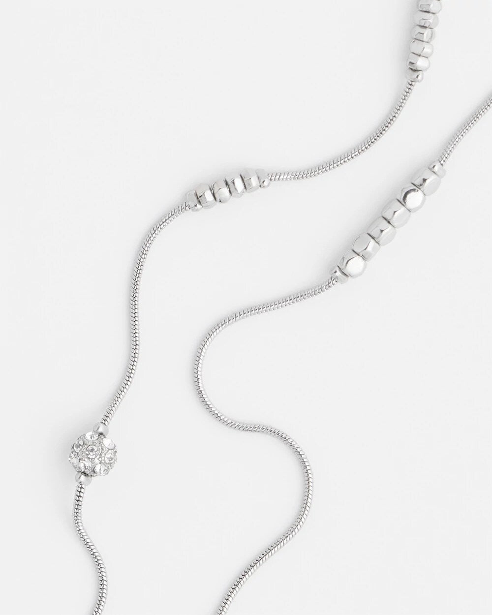 Chico's Hexie Multi-Strand Necklace Silver