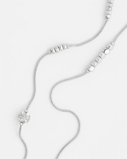 Chico's Hexie Multi-Strand Necklace Silver