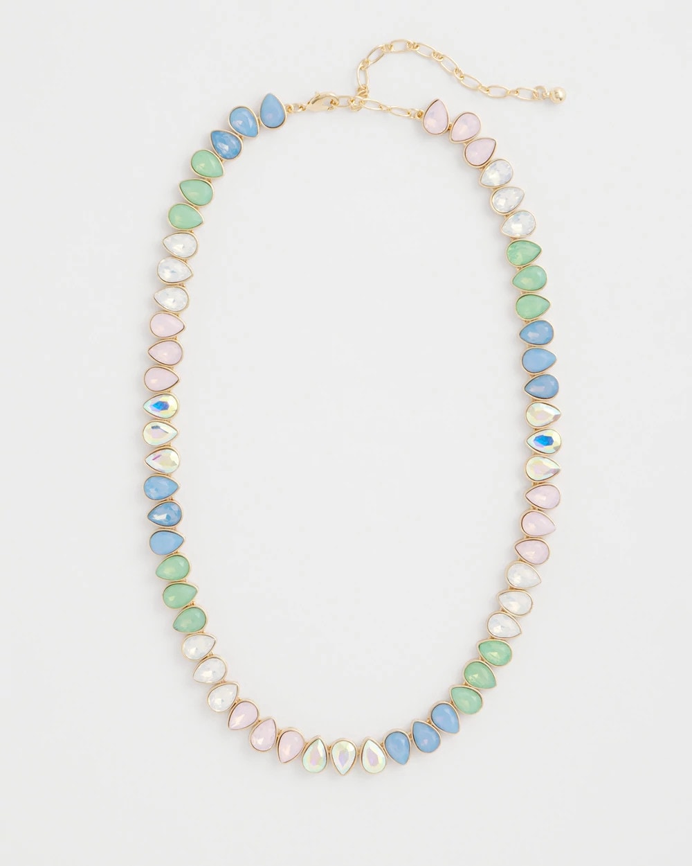 Chico's Teardrop Tennis Necklace Multi