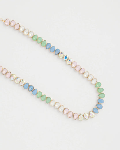 Chico's Teardrop Tennis Necklace Multi