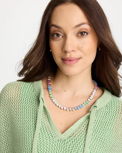 Chico's Teardrop Tennis Necklace Multi