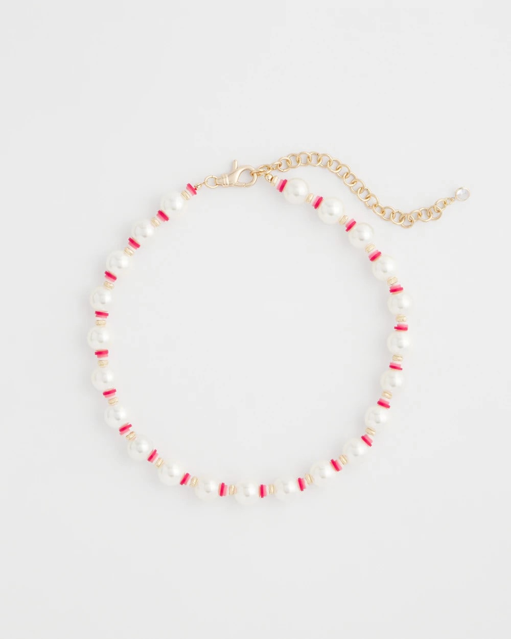 Chico's Short Pearl Pink Necklace Pink
