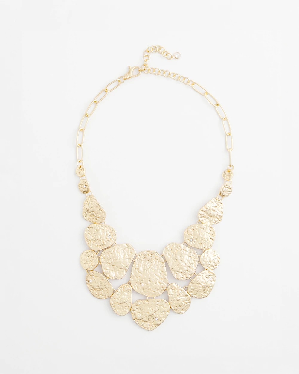 Chico's Molten Goldtone Bib Necklace Gold