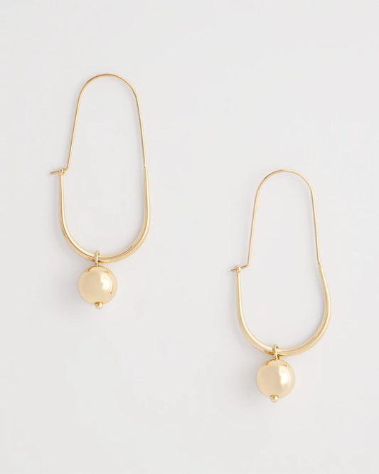 Chico's Gold Bead Threader Earrings Gold