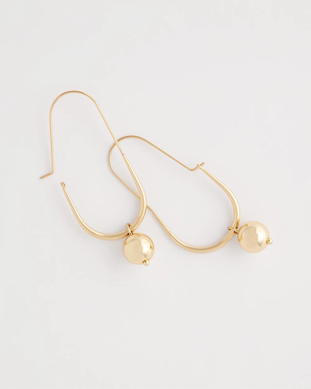 Chico's Gold Bead Threader Earrings Gold
