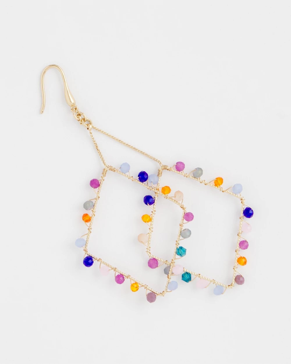 Chico's Diamond Shaped Linear Earrings Multi