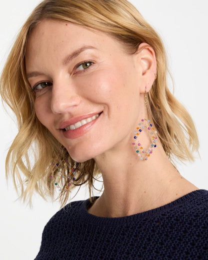 Chico's Diamond Shaped Linear Earrings Multi