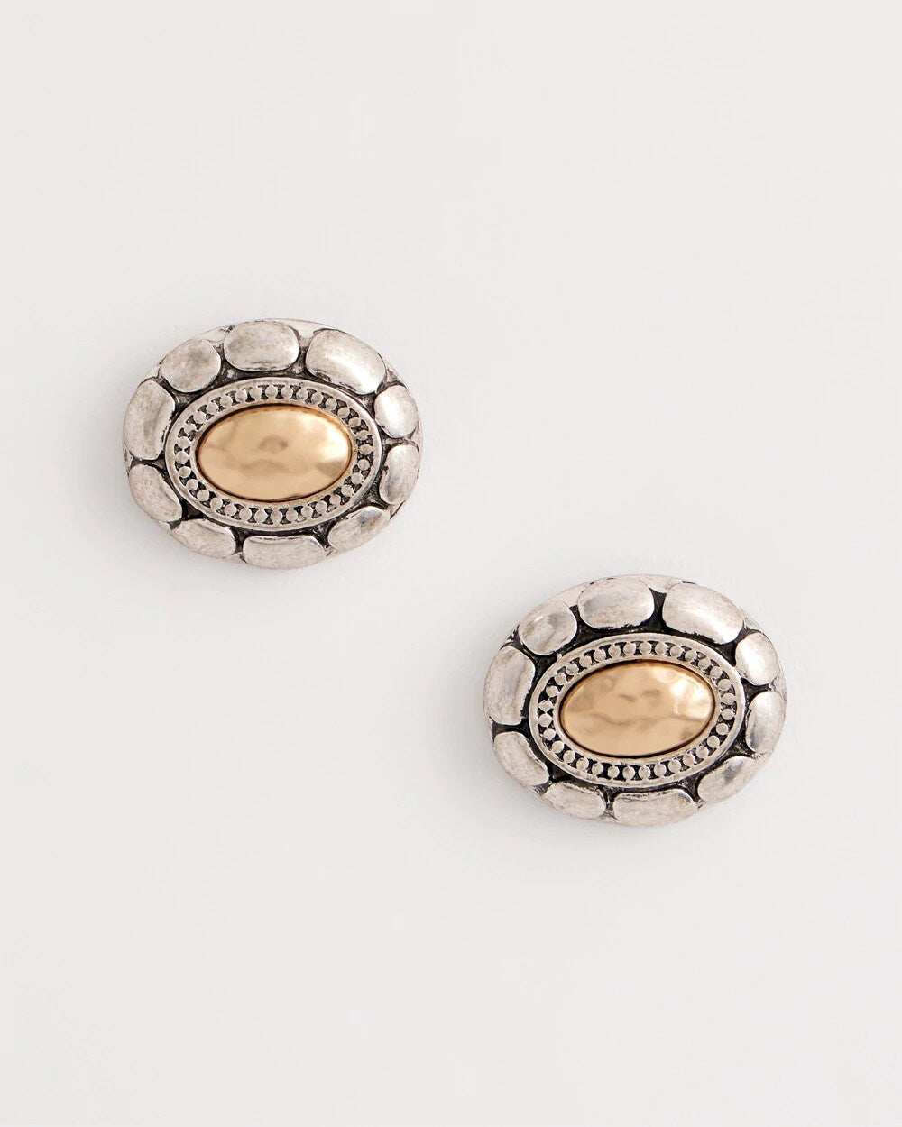 Chico's Mixed Metal Stud Earrings Turquoise