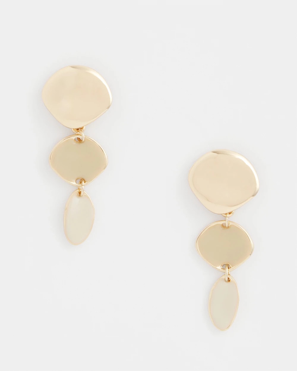 Chico's Liner Gold Drop Earrings Gold