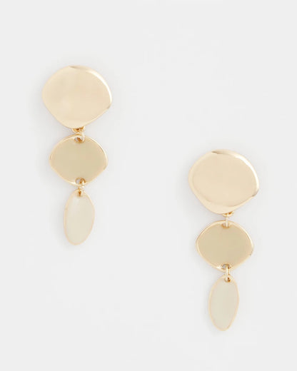 Chico's Liner Gold Drop Earrings Gold