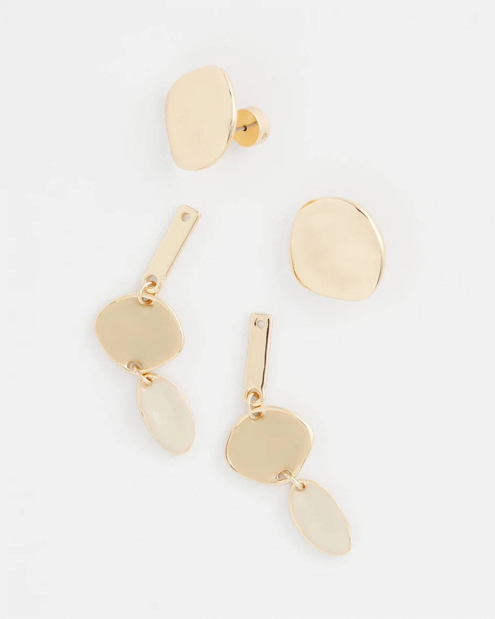 Chico's Liner Gold Drop Earrings Gold