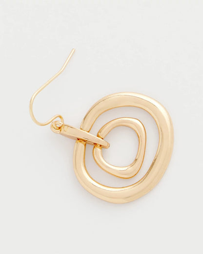 Chico's Gold Tone Drop Pendant Earrings Gold