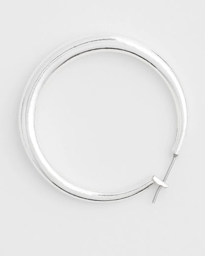 Chico's Cassie Silver-Tone Hoop Earrings Silver