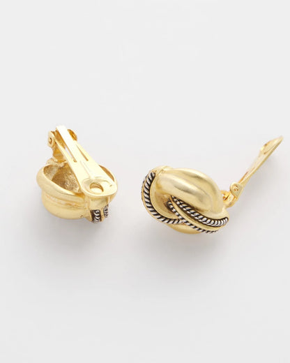 Chico's No Droop™ Gold Knot Clip-On Earrings Gold