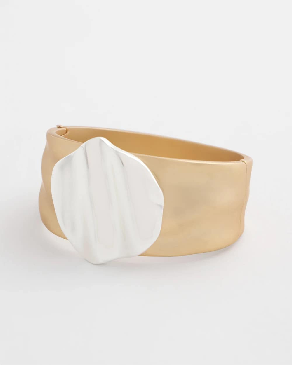 Chico's Mixed Metal Crinkle Cuff Mixed Metals
