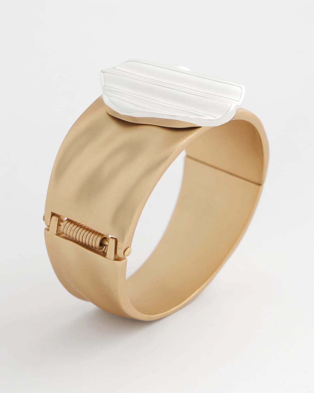 Chico's Mixed Metal Crinkle Cuff Mixed Metals
