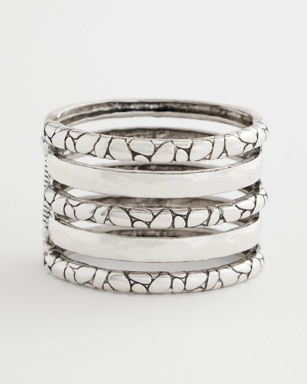 Chico's Silver Island Metals Cuff Bracelet Silver