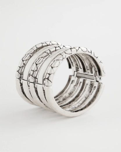 Chico's Silver Island Metals Cuff Bracelet Silver