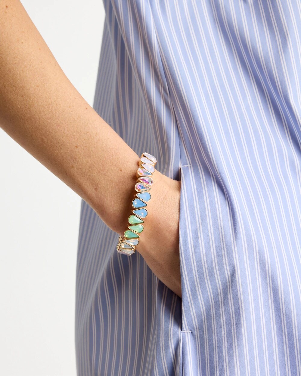 Chico's Teardrop Tennis Bracelet Multi